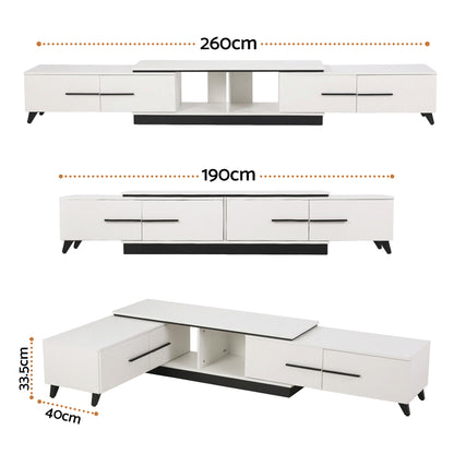 Extendable TV Cabinet Entertainment Unit 260cm | HomeAndLiving