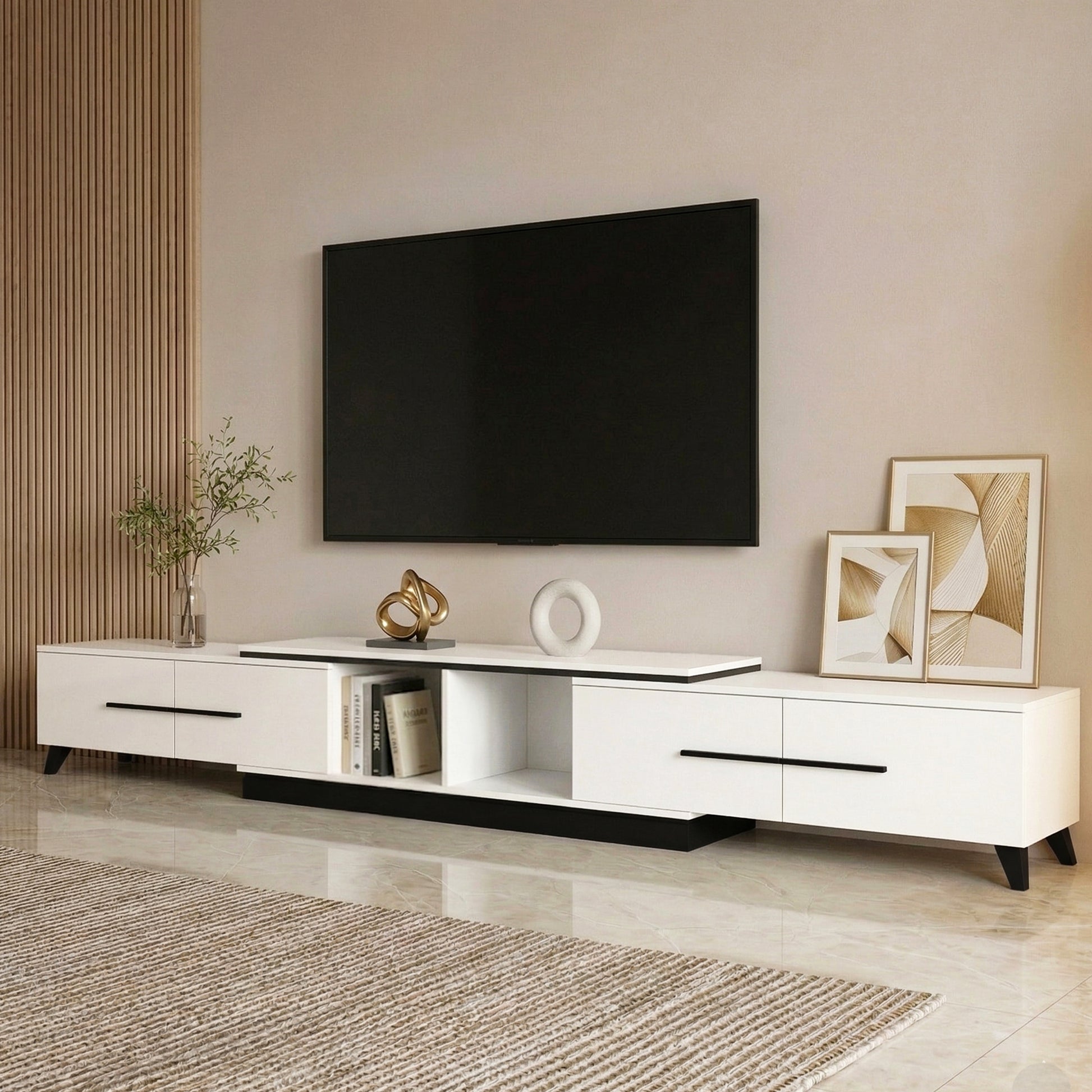 Extendable TV Cabinet Entertainment Unit 260cm | HomeAndLiving