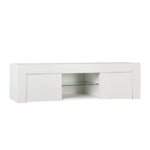 Entertainment Unit Tv Cabinet Led 130Cm White Angus