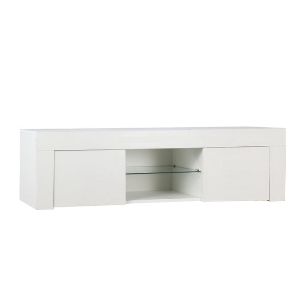  Entertainment Unit Tv Cabinet Led 130Cm White Angus