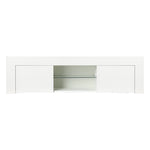 Entertainment Unit Tv Cabinet Led 130Cm White Angus