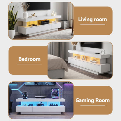 White 160cm TV Unit Storage 160x38x50cm