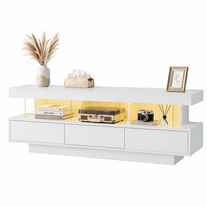 White 160cm TV Unit Storage 160x38x50cm