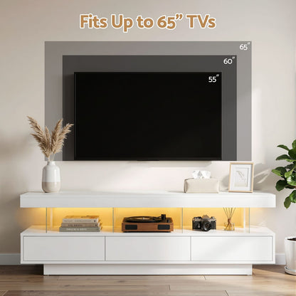 White 160cm TV Unit Storage 160x38x50cm