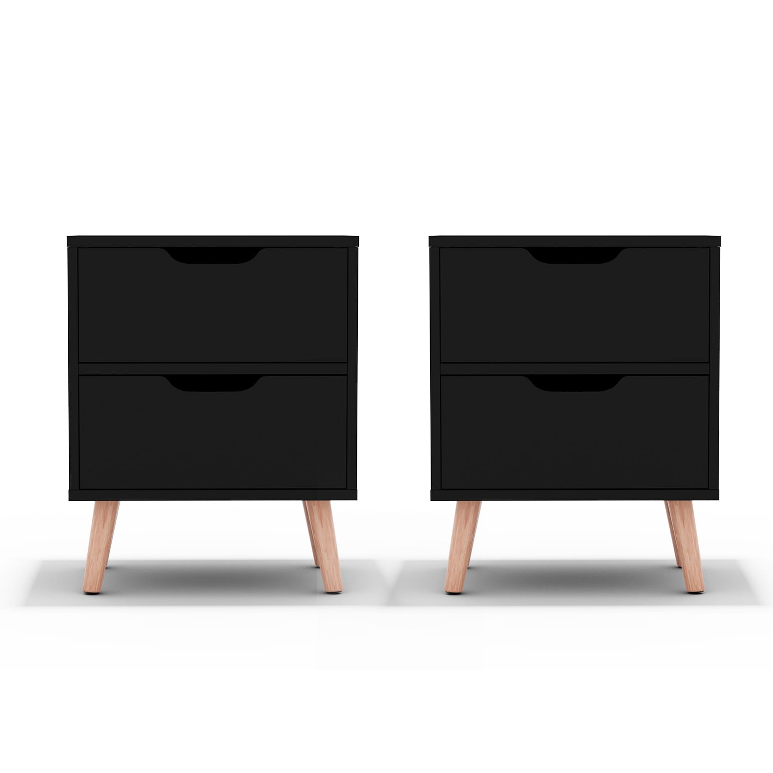 Black bedside table 40x30x50cm, detail