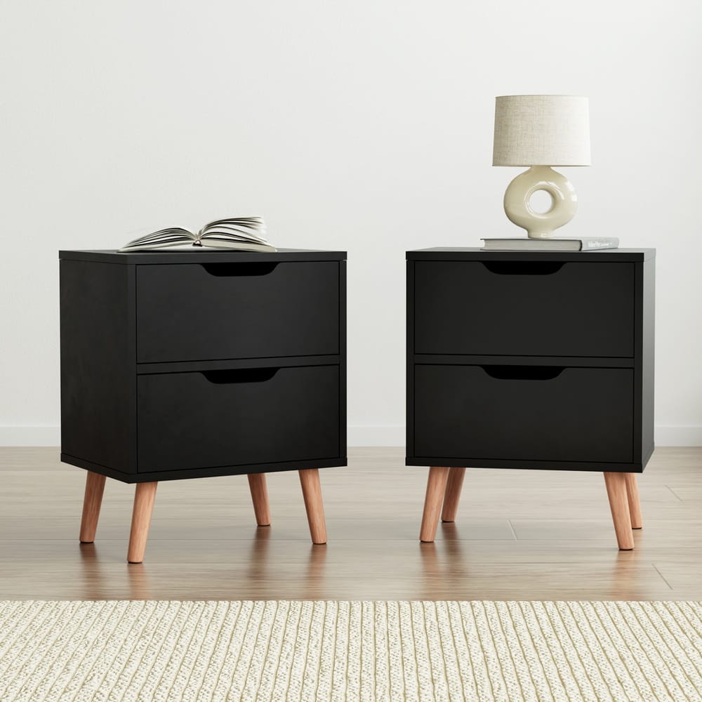 Black bedside table 40x30x50cm, view 7