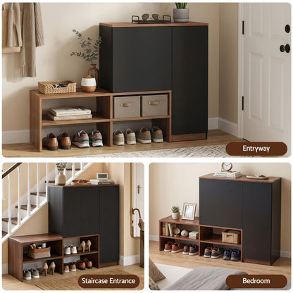 Shoe Cabinet Bench Walnut king