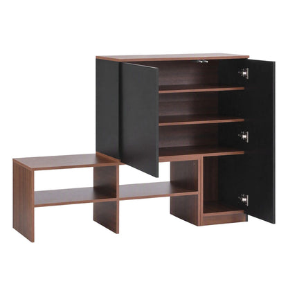 Shoe Cabinet Bench Walnut king