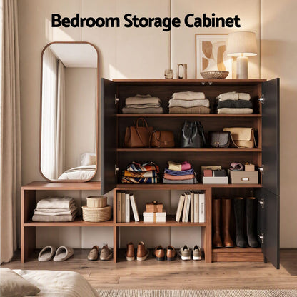 Shoe Cabinet Bench Walnut king