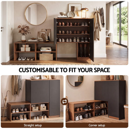 Shoe Cabinet Bench Walnut king