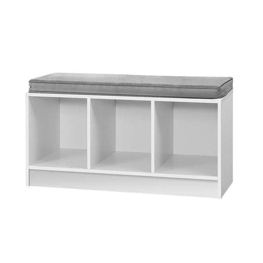 Shoe Rack Cabinet Bench White Zia