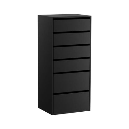 Tall Chest Of Drawers Black 50.5x40x113cm