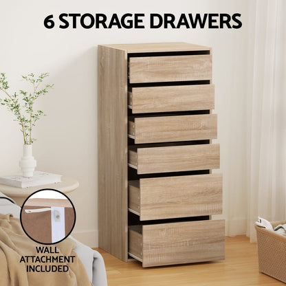 Tall Chest Of Drawers Storage 50.5x40x113cm