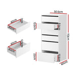 6 Chest of Drawers Dresser Tallboy White