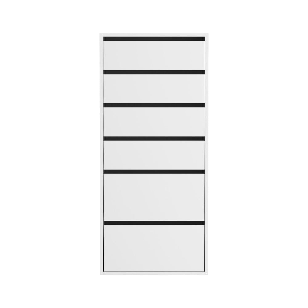 6 Chest of Drawers Dresser Tallboy White