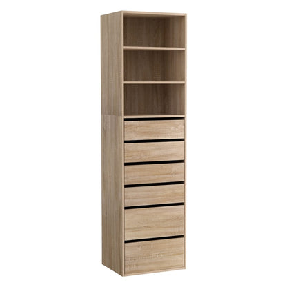 Tallboy Chest Of Drawers Pine 50.5x40x185cm