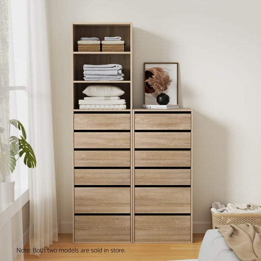 Tallboy Chest Of Drawers Pine 50.5x40x185cm