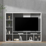 Entertainment Center Unit Tv Stand Cabinet Open Shelves 183Cm White