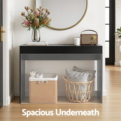 Console Table Black Marble 120x40x80cm