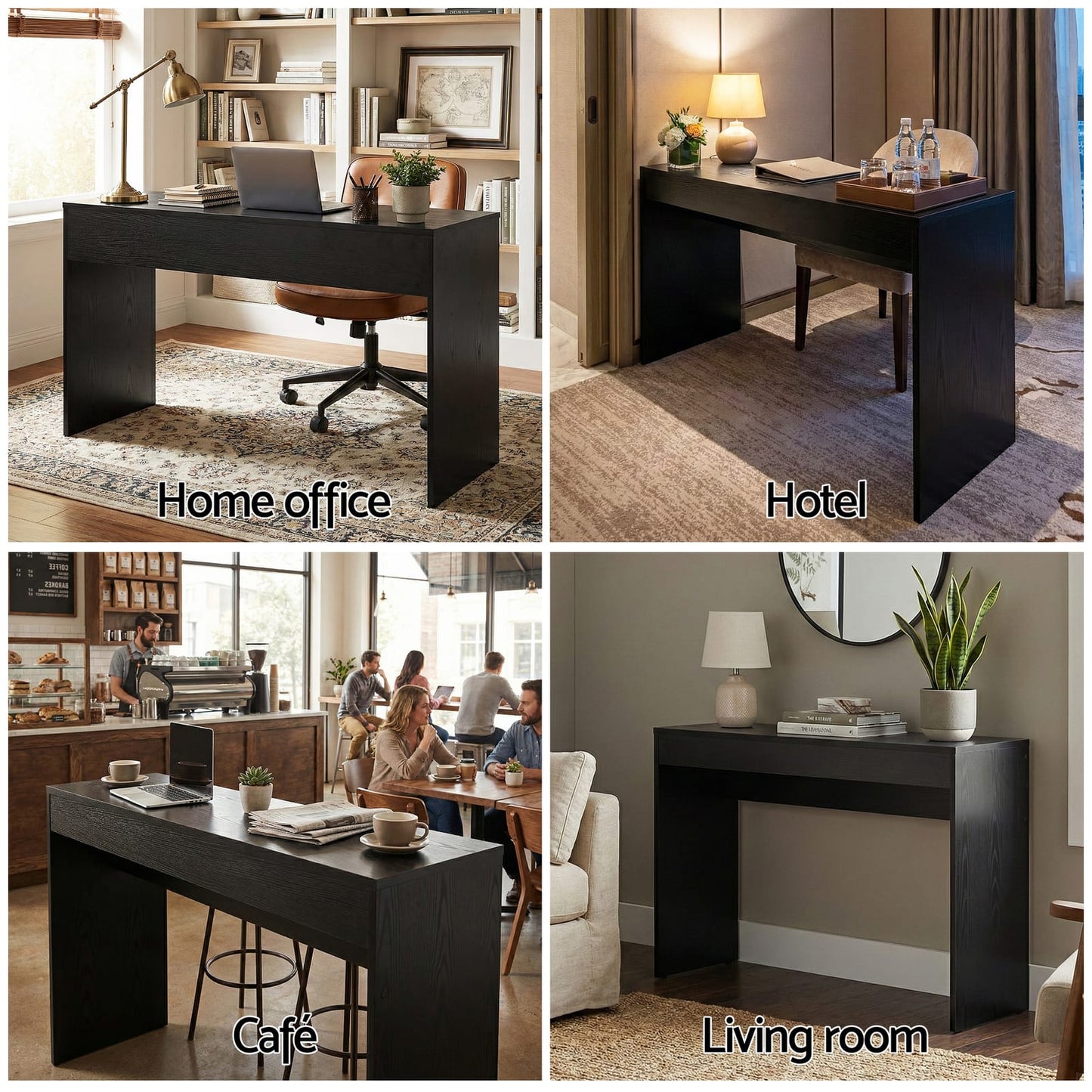 Console Table Black Marble 120x40x80cm