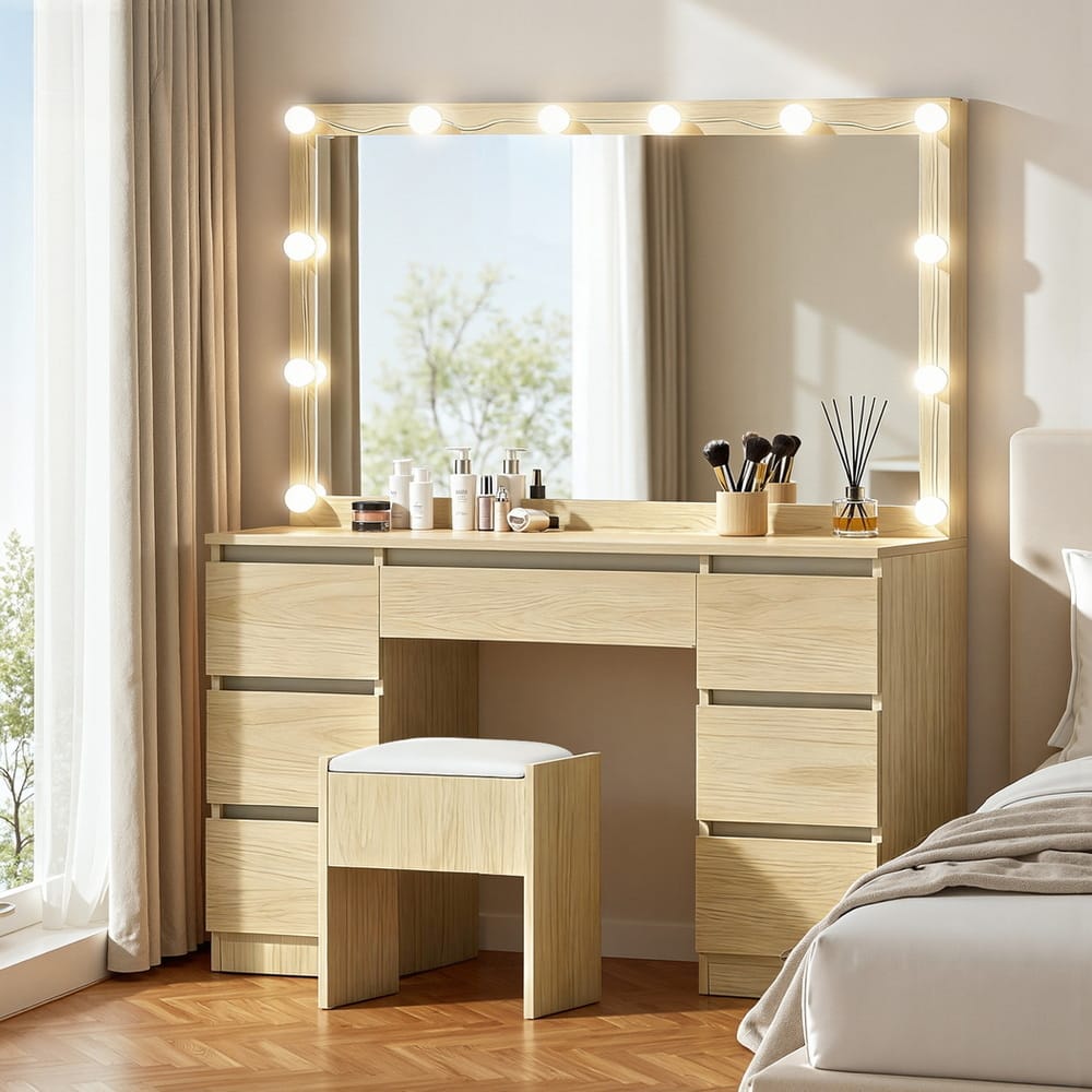 Dressing Table Vanity Set Stool 118x39x143cm