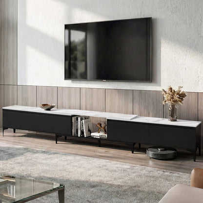 Extendable Tv Cabinet Black 340x30x47cm