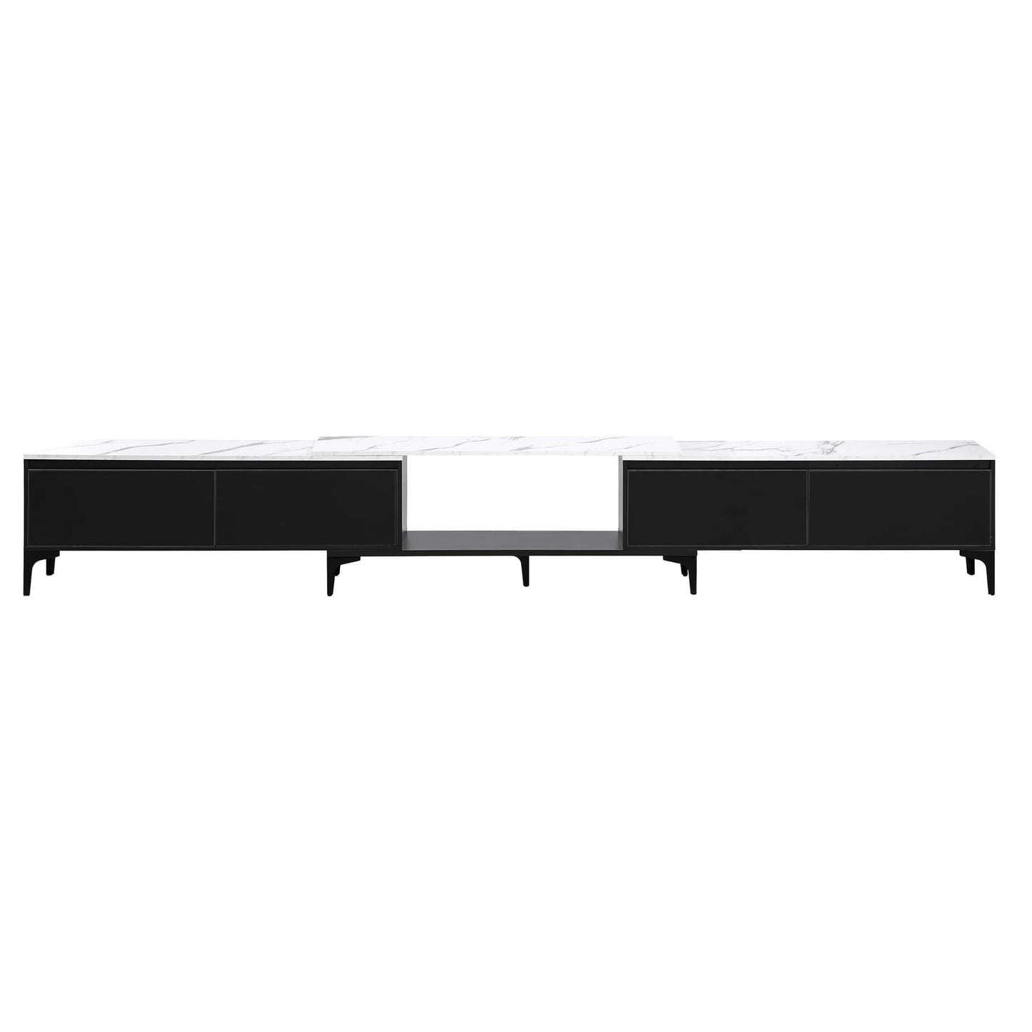 Extendable Tv Cabinet Black 340x30x47cm