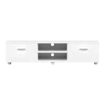 TV Cabinet Entertainment Unit Stand High Gloss Furniture Storage Drawers 140cm White