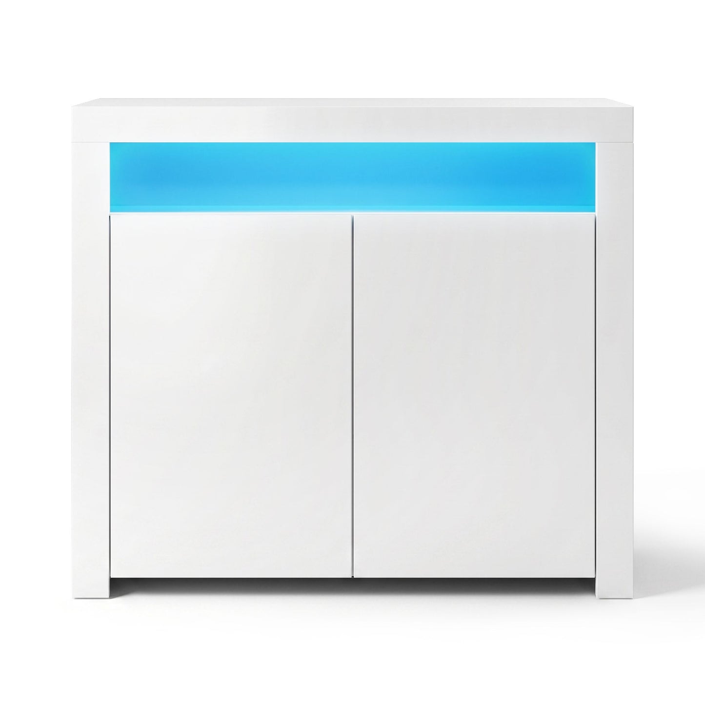 LED Buffet Sideboard Cabinet High-Gloss Set 2 | HomeAndLiving