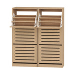 Pine Shoe Cabinet 3 Flip Drawer Set 2pc | HomeAndLiving