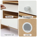 Narrow Shoe Cabinet Flip-Up Door White Pine | HomeAndLiving