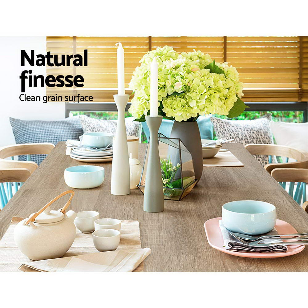 Dining Table Rectangular 4 Seater 120Cm Oak Natu