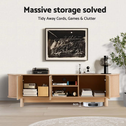 Tv Unit Storage Cabinet 160cm Oak 160x40x45cm