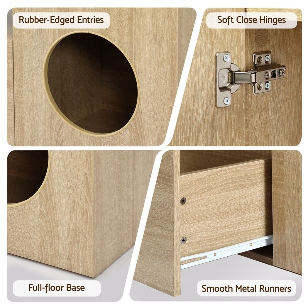 Tv Unit With Storage Cabinet 185x39x45.5cm