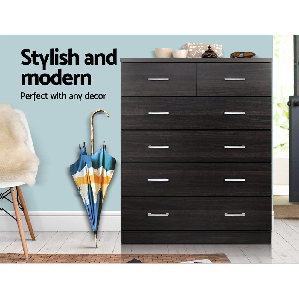 6 Chest Of Drawers - Andes Walnut