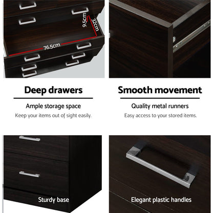 6 Chest Of Drawers - Andes Walnut
