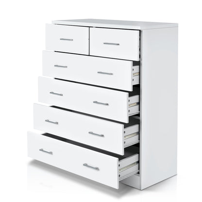 6 Chest Of Drawers - Andes White