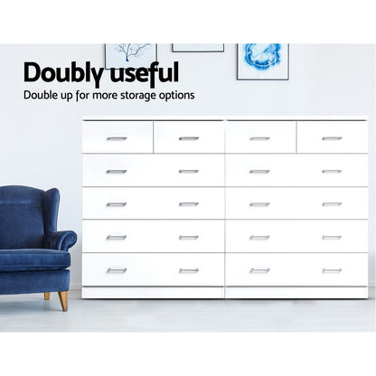 6 Chest Of Drawers - Andes White