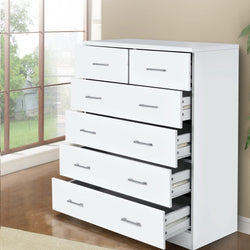 6 Chest Of Drawers - Andes White