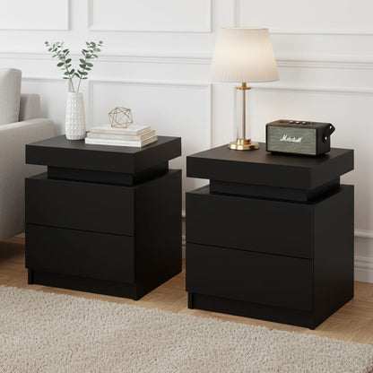 Black bedside table 45x35x52cm