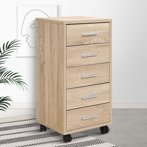  Filing Cabinet 5 Drawer Office Storage Organiser