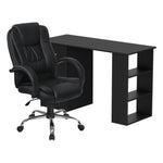 Computer Desk 120cm Executive Office Chair Set PU Leather High Back