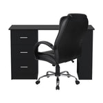 Computer Desk 120cm Executive Office Chair Set PU Leather High Back