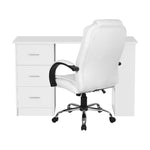 Computer Desk 120cm Executive Office Chair Set PU Leather High Back