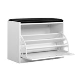 Shoe Cabinet Bench Shoes Rack Drawer White 15 Pairs