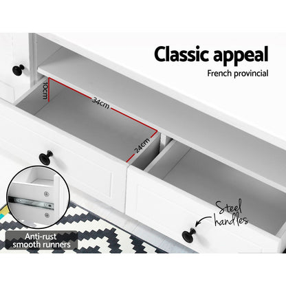 Tv Cabinet Entertainment Unit 160Cm White Kubi