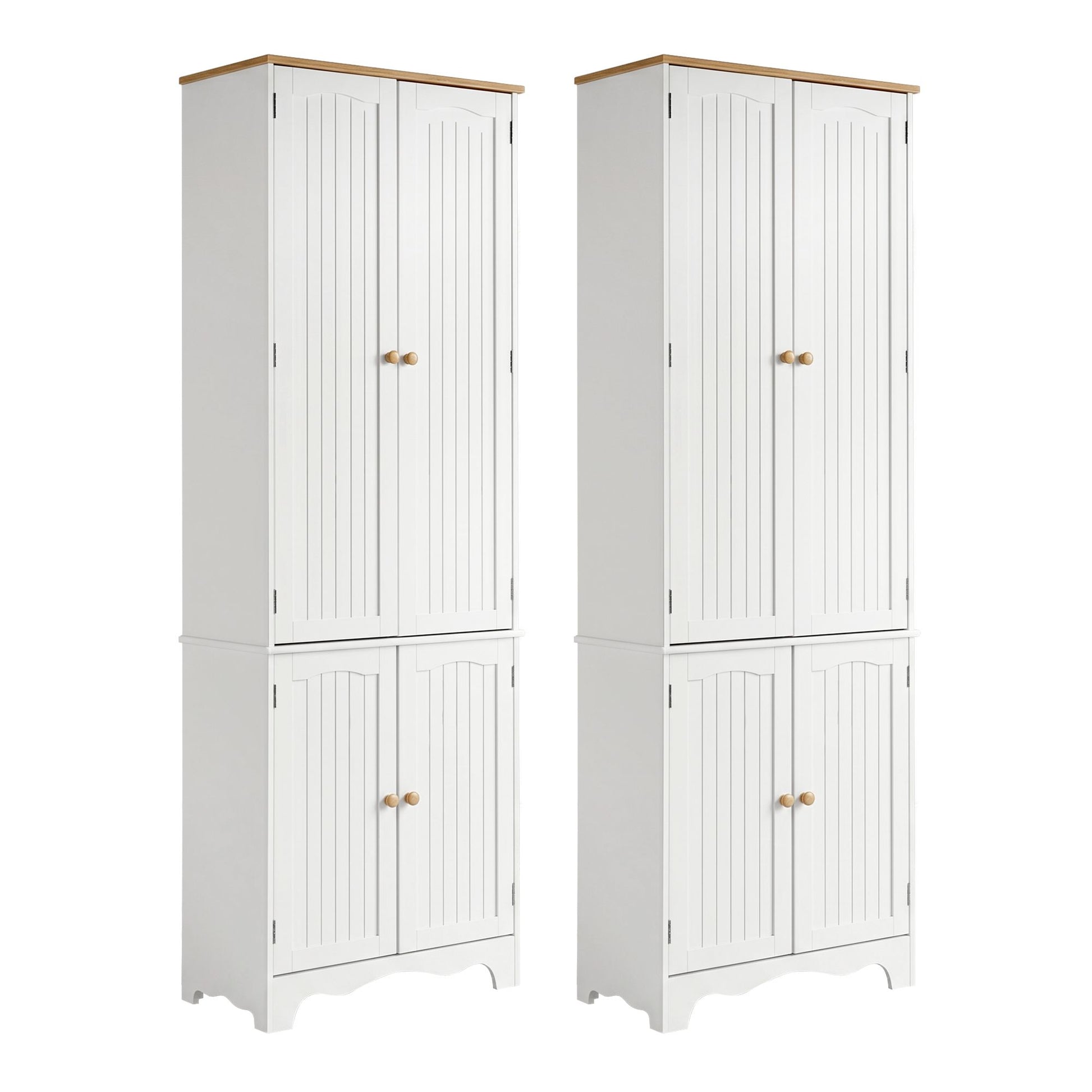 Tall Pantry Cabinet 6-Tier Set of 2 | HomeAndLiving - 4