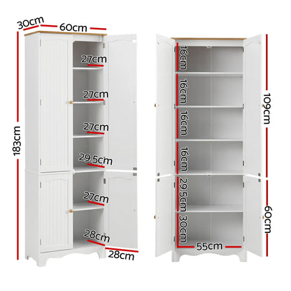 Tall Pantry Cabinet 6-Tier Set of 2 | HomeAndLiving - 3