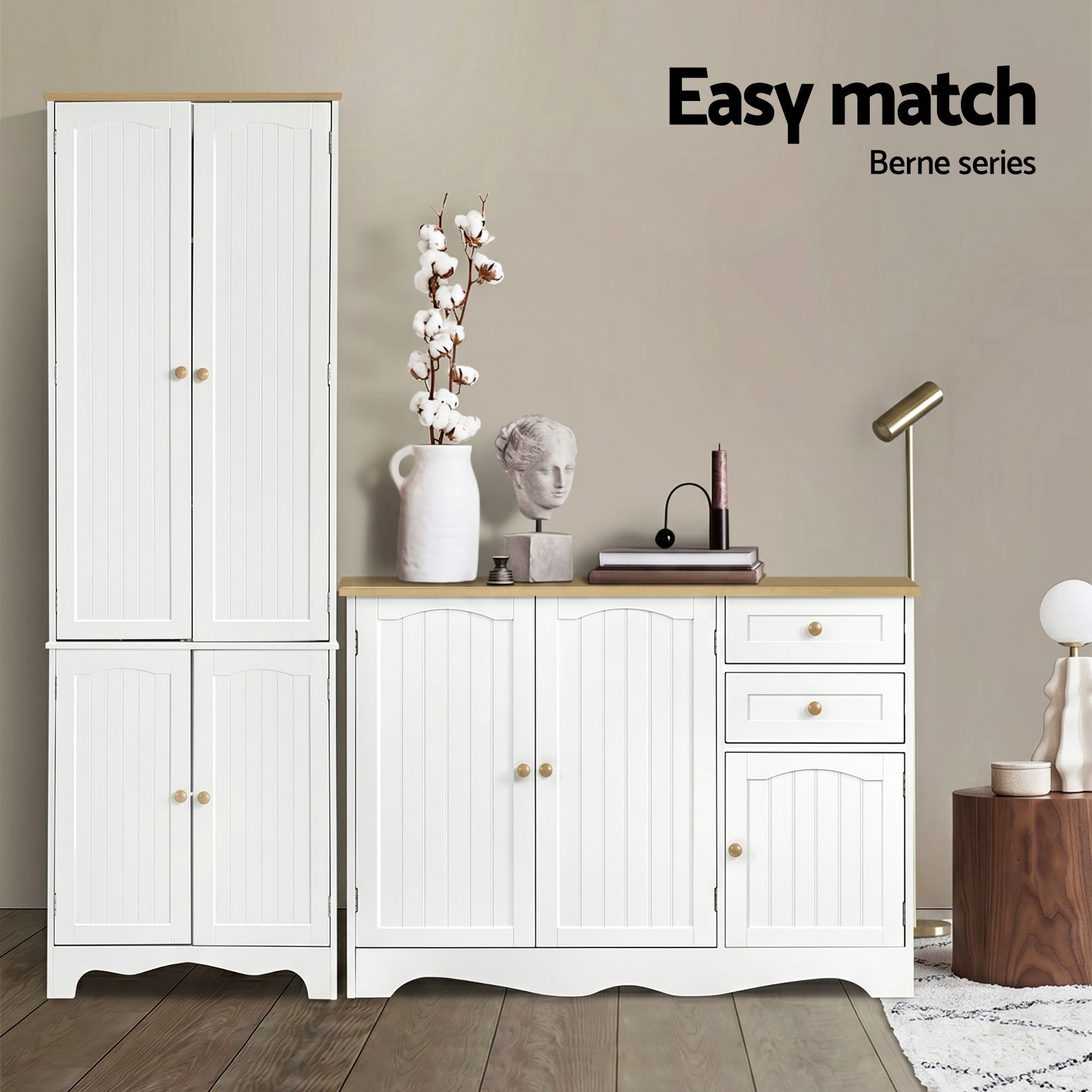 Tall Pantry Cabinet 6-Tier Set of 2 | HomeAndLiving - 11