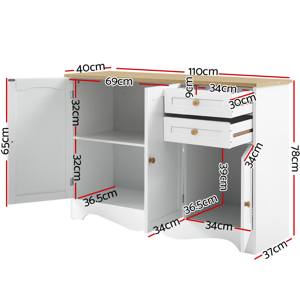 Buffet Sideboard 3 Doors - Berne White
